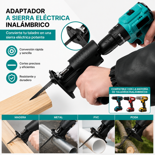 Adaptador a sierra eléctrica inalámbrico